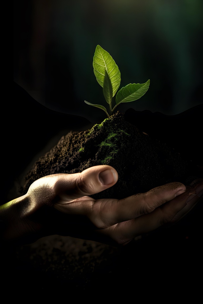 environment, nature, ecology, environmental protection, agricultural turnaround, floor, earth, humus, plant, biomass, compost